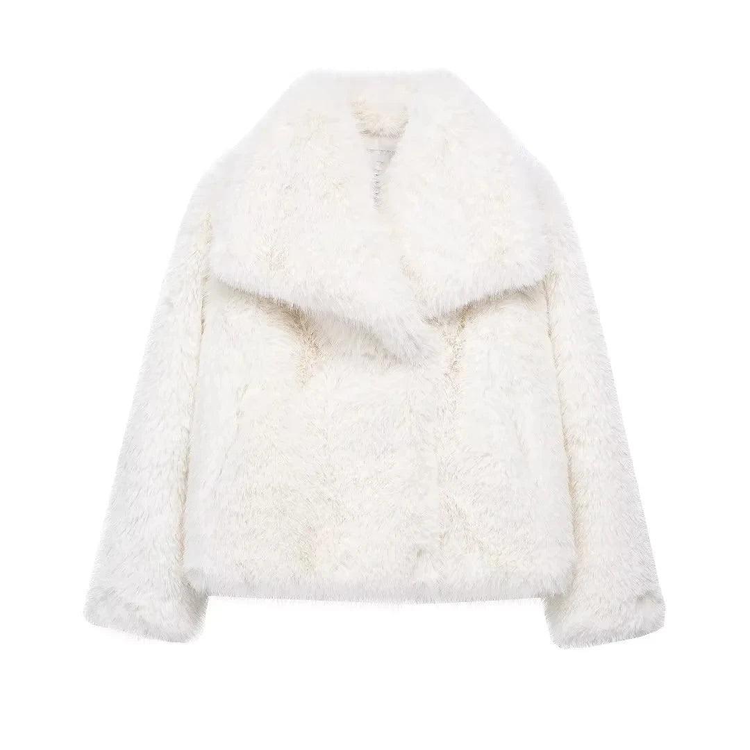 Amelia Fluffy Faux Fur Coat.