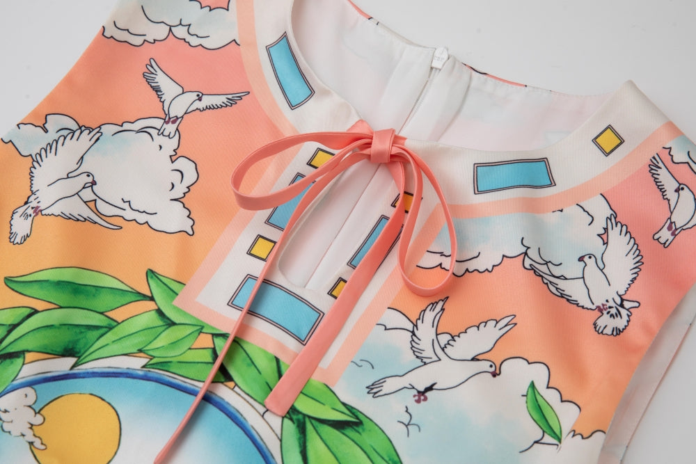 European Vacation Printed Mini Dress | Cultivated Charm For Your Closet & Crib | Free Global Shipping & 30 Day Returns | Women's apparel, jewellery, bags, eclectic home decor & gifting | Checkout Securely with Afterpay & PayPal.