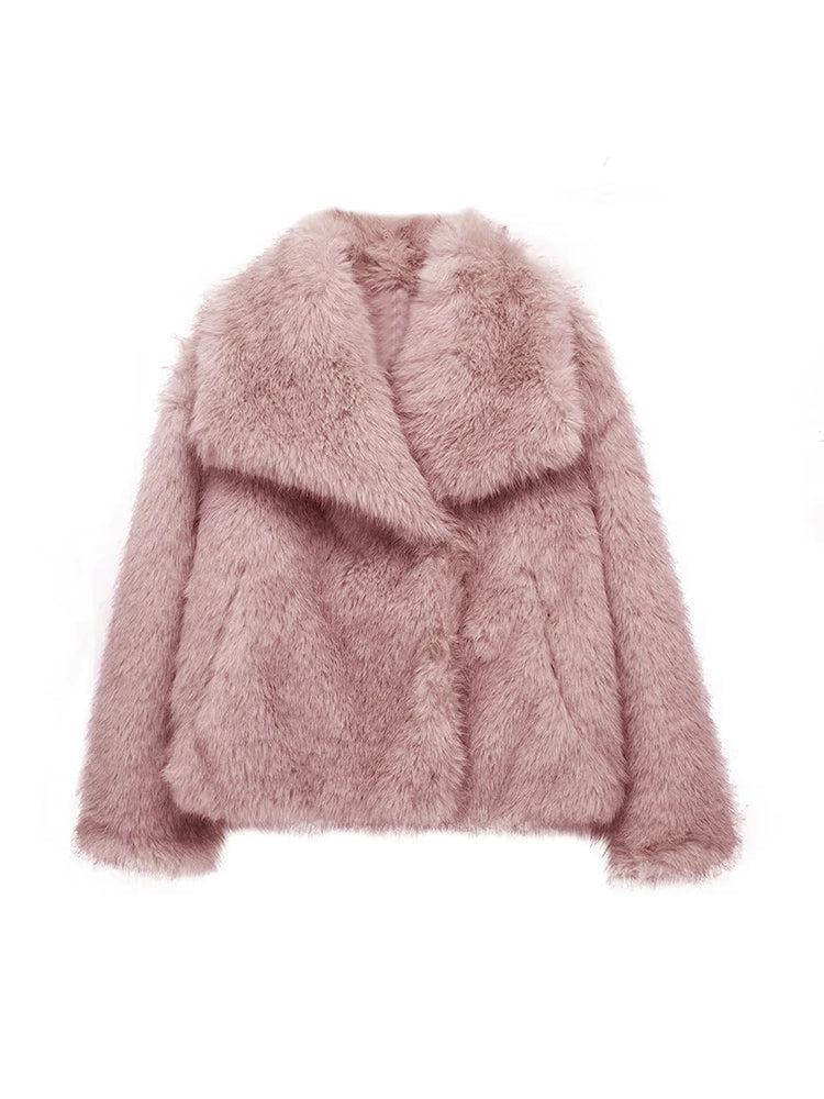 Amelia Fluffy Faux Fur Coat.