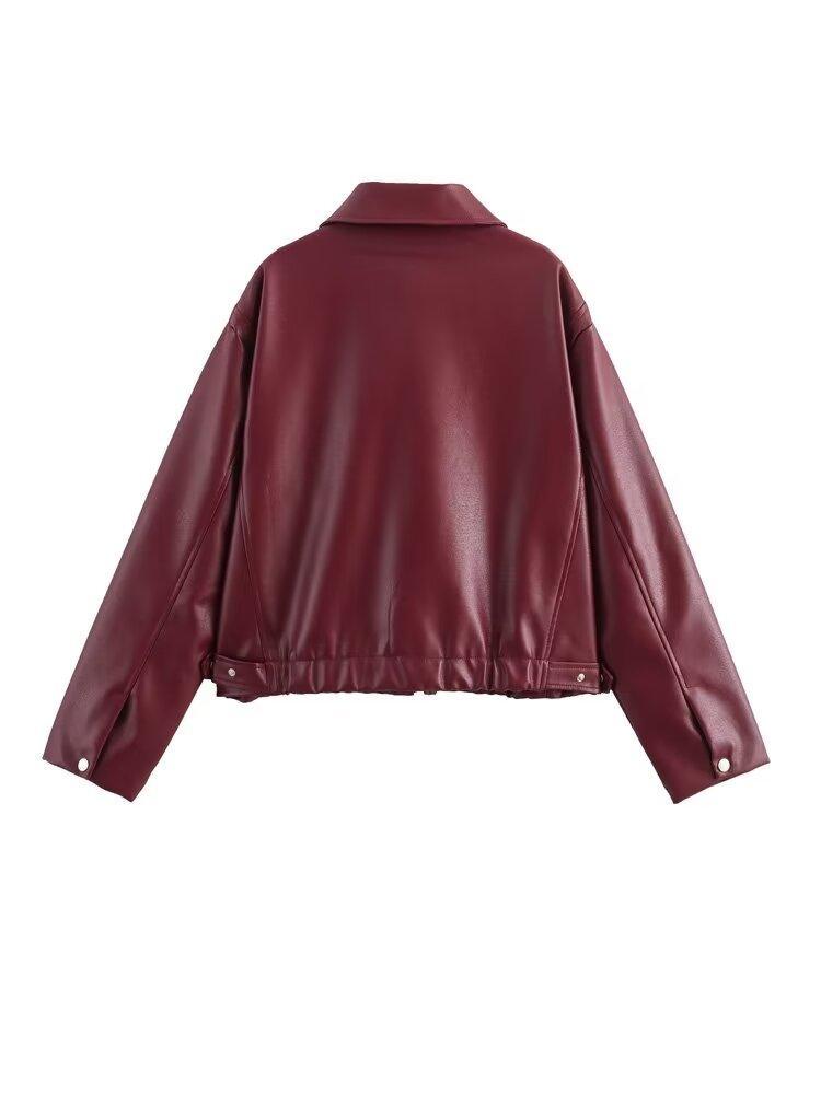 Casey Faux Leather Vintage Style Bomber Jacket - Koda Fashion & Decor - Free Shipping