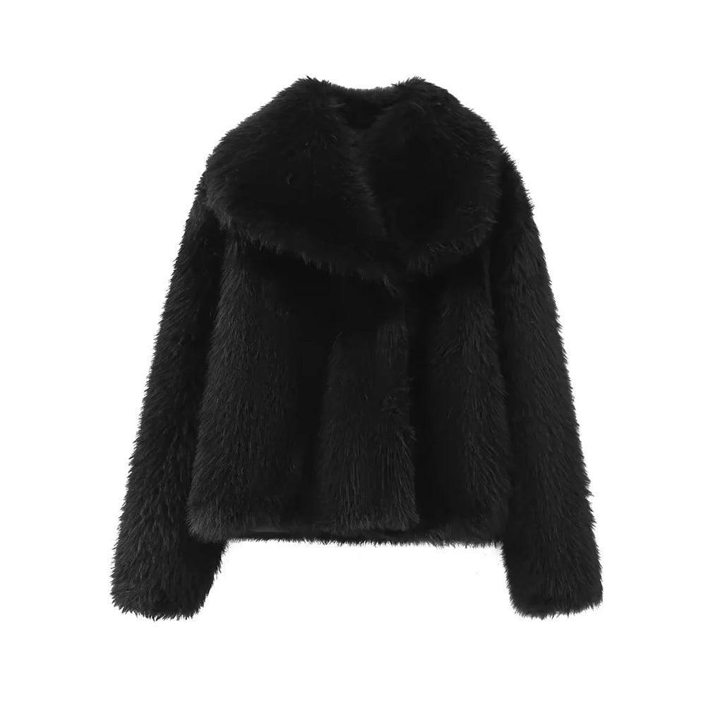 Amelia Fluffy Faux Fur Coat.
