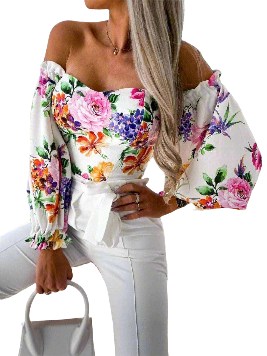 Melody Lantern Sleeve Blouse in White - Koda Fashion & Decor - Free Shipping