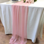 Whimsical Chiffon Table Runner - Blush Pink - Koda Fashion & Decor - Free Shipping