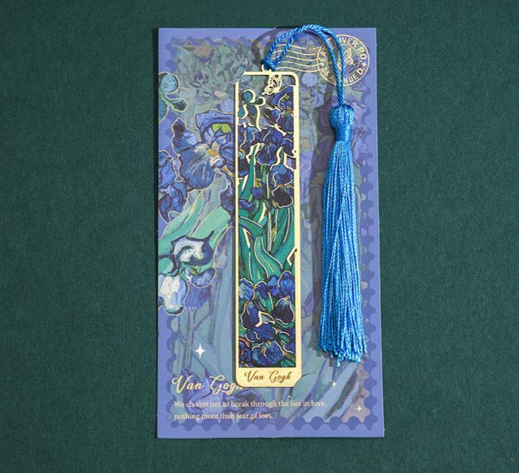 Gold Hollow Van Gogh & Monet Famous Art Inspired Metal Tassel Bookmark - Koda Fashion & Decor - Free Shipping