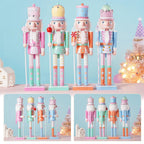 Pastel Nutcracker Soldier Pink 25cm - Koda Fashion & Decor - Free Shipping