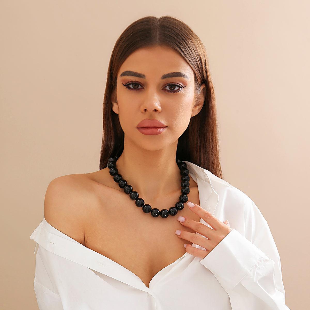Margot Beaded Necklace- Black - Koda Fashion & Decor - Free Shipping