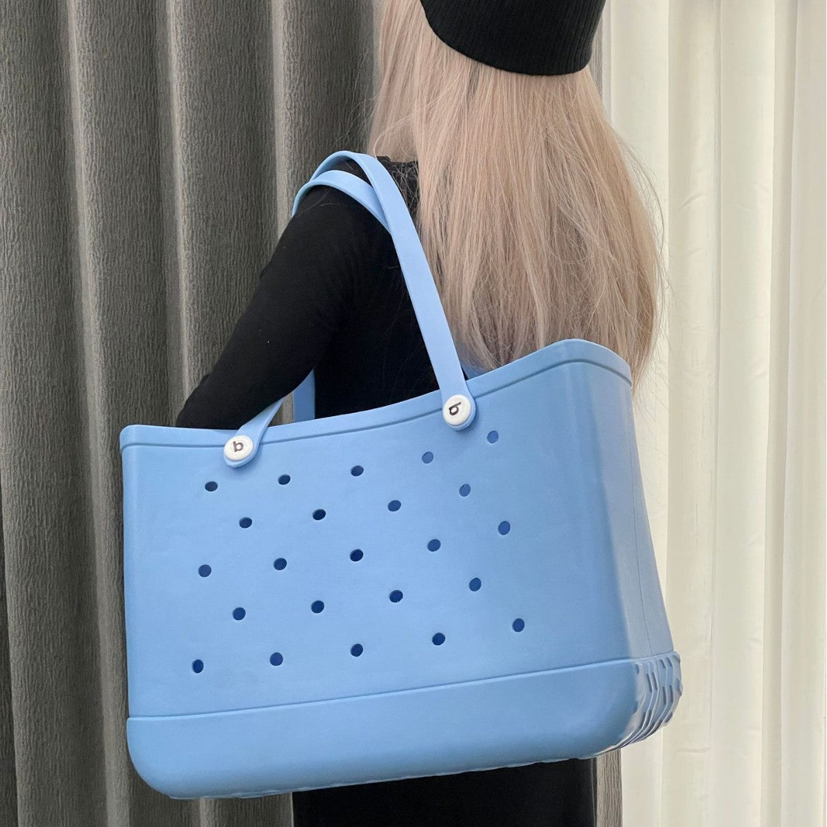 Premium Waterproof EVA Beach Tote Bag - Extra Large Koda Tote Bag- Light Blue - Koda Store