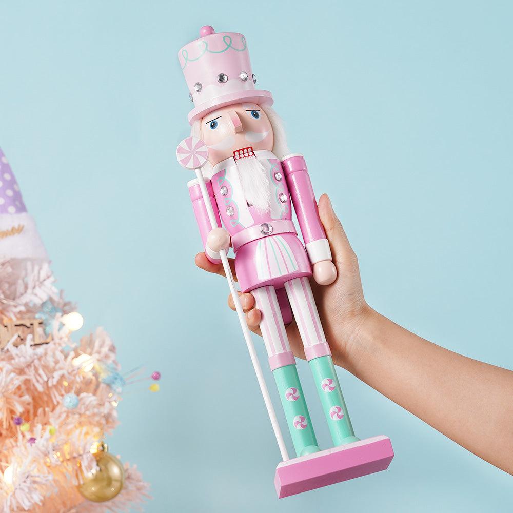 Pastel Nutcracker Soldier Pink 25cm - Koda Fashion & Decor - Free Shipping