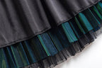 Pleated Mesh Midi Skirt with Lining- Malachite Blue - Koda Fashion & Decor - Free Shipping