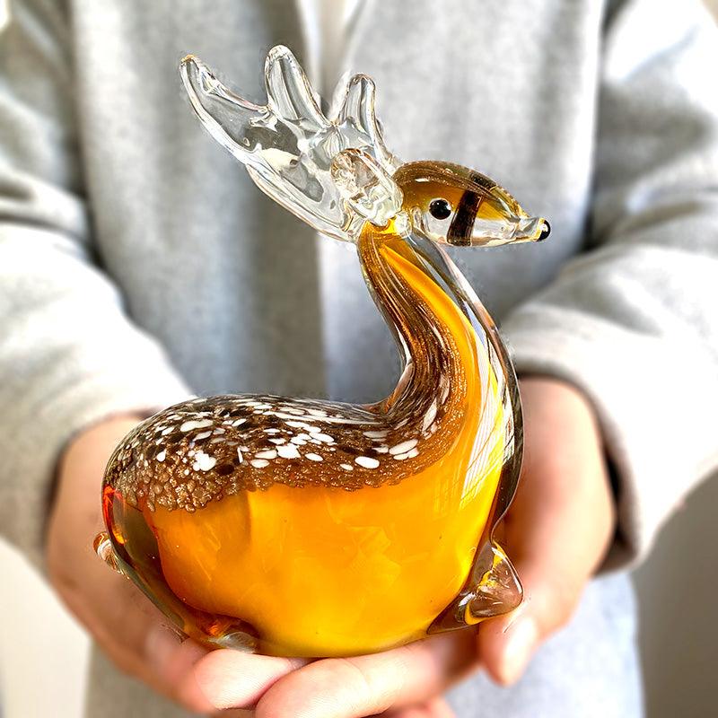 Hand-Blown Glass Sika Deer Ornament - Koda Fashion & Decor - Free Shipping