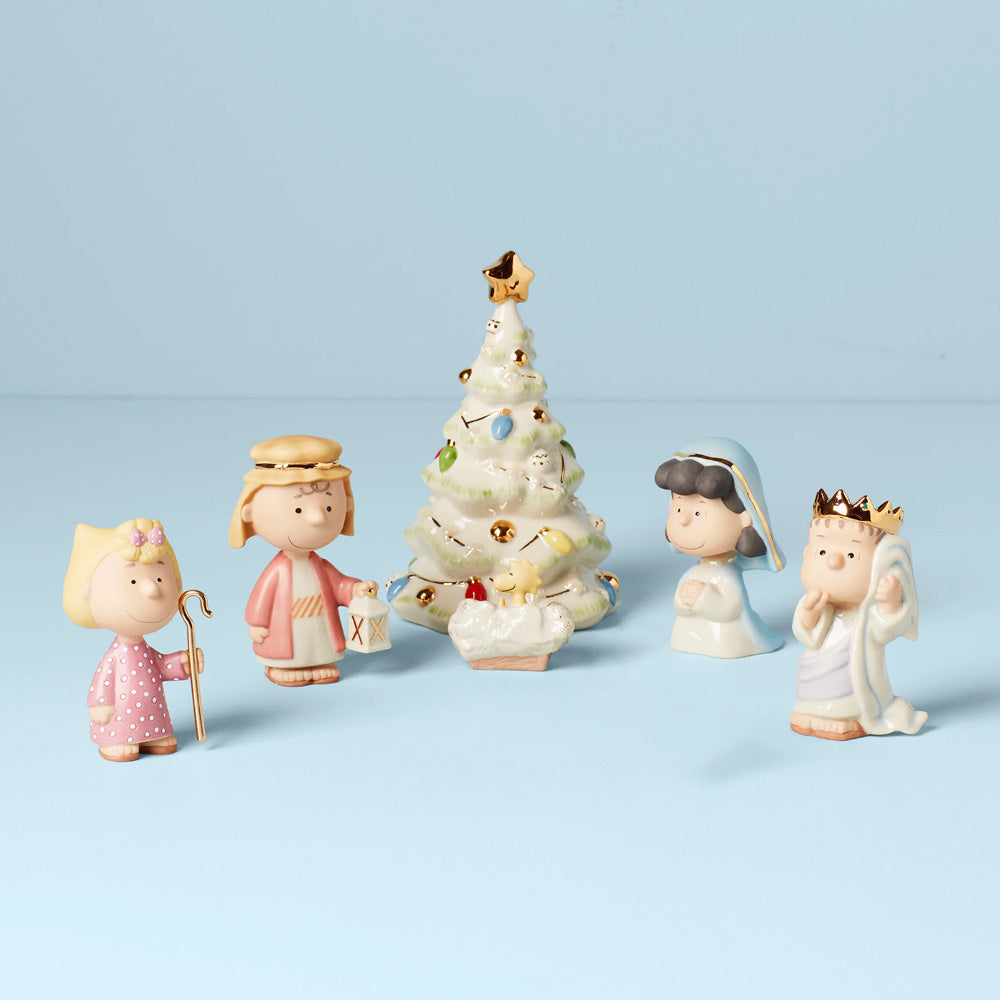 Peanuts Christmas Nativity Set of 6 Resin Figures - Koda Fashion & Decor - Free Shipping