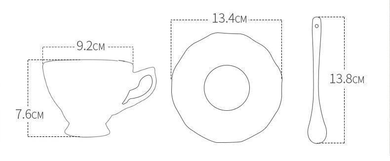 Van Gogh Inspired Bone China Teacup, Saucer & Spoon Set - Koda Fashion & Decor - Free Shipping
