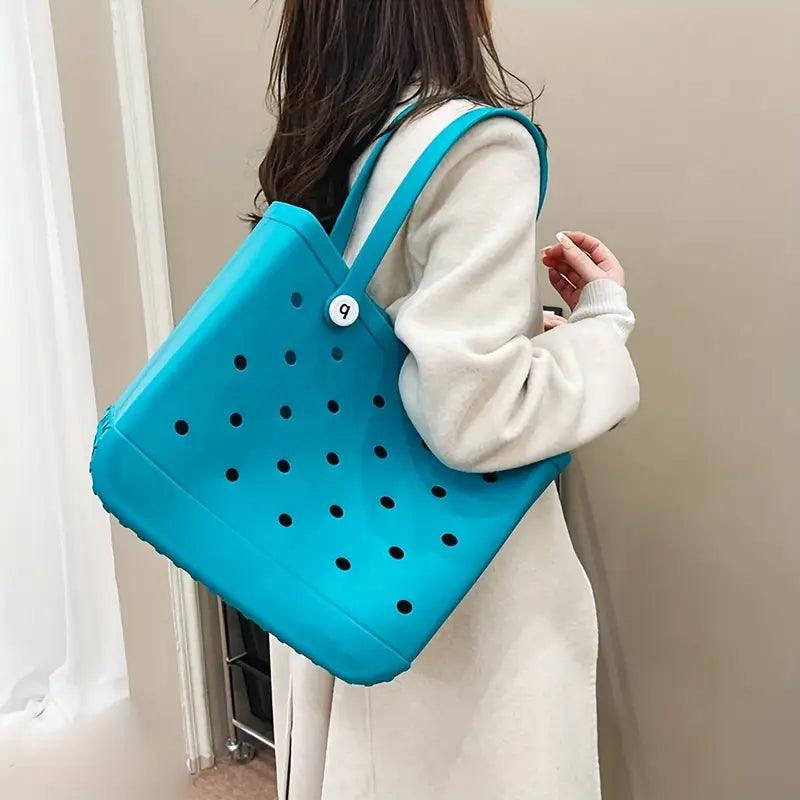 Turquoise Waterproof EVA Beach Bag XL - Koda Fashion & Decor - Free Shipping