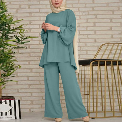 Women's Retro Two-Piece Long-Sleeved Shirt And Trousers - Koda Store - Free Shipping