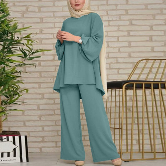 Women's Retro Two-Piece Long-Sleeved Shirt And Trousers - Koda Store - Free Shipping
