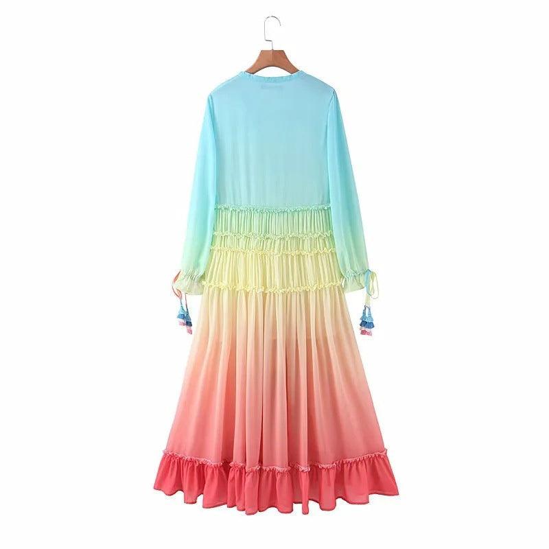 Setting Sun Flounced A-Line Dress - Koda Fashion & Decor - Free Shipping