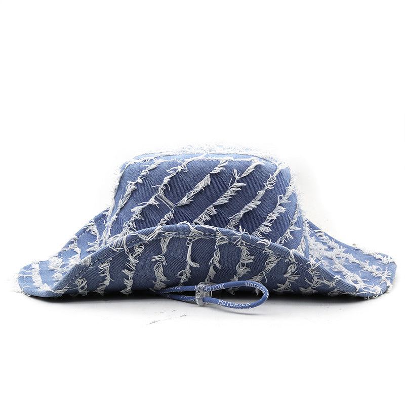 Washed Denim Wide Brim Cowboy Hat | Cultivated Charm For Your Closet & Crib | Free Global Shipping & 30 Day Returns | Women's apparel, jewellery, bags, eclectic home decor & gifting | Checkout Securely with Afterpay & PayPal.