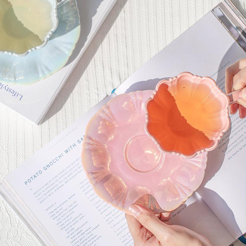 Pearly Petals Teacup & Saucer Set
