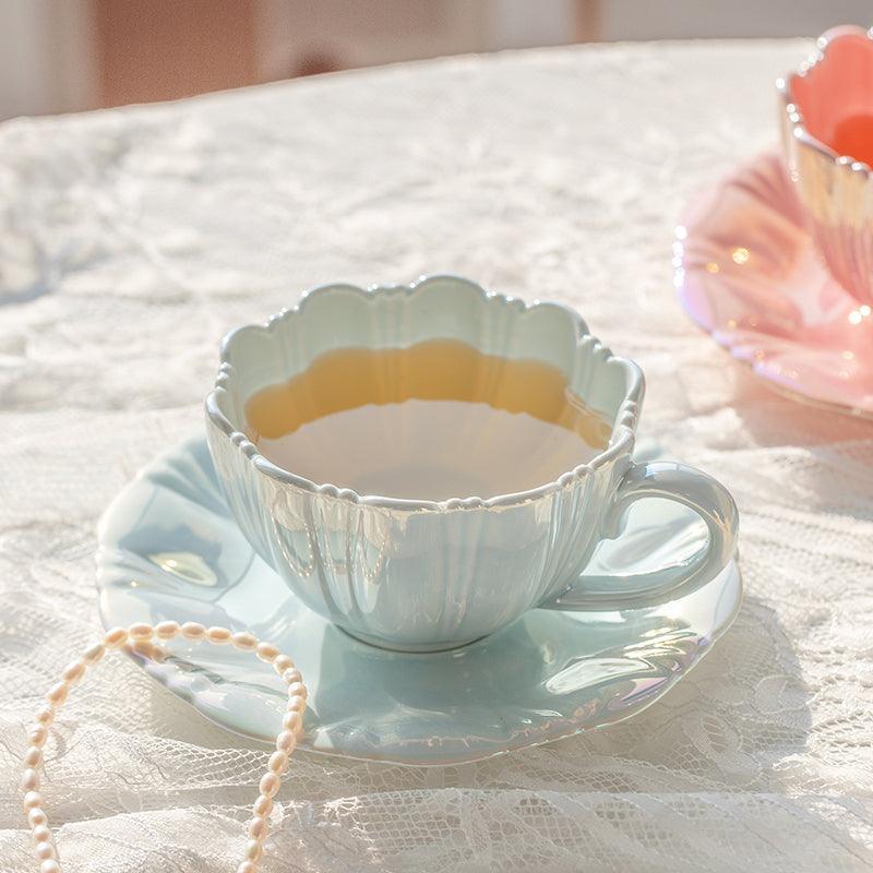 Pearly Petals Teacup & Saucer Set