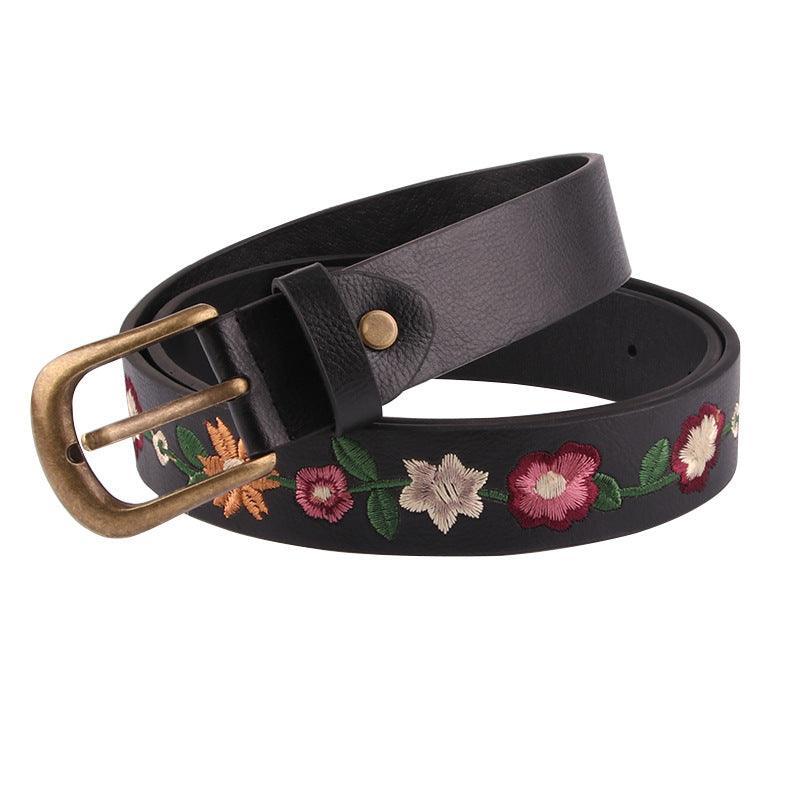 Embroidered Flower Belt - Koda Fashion & Decor - Free Shipping