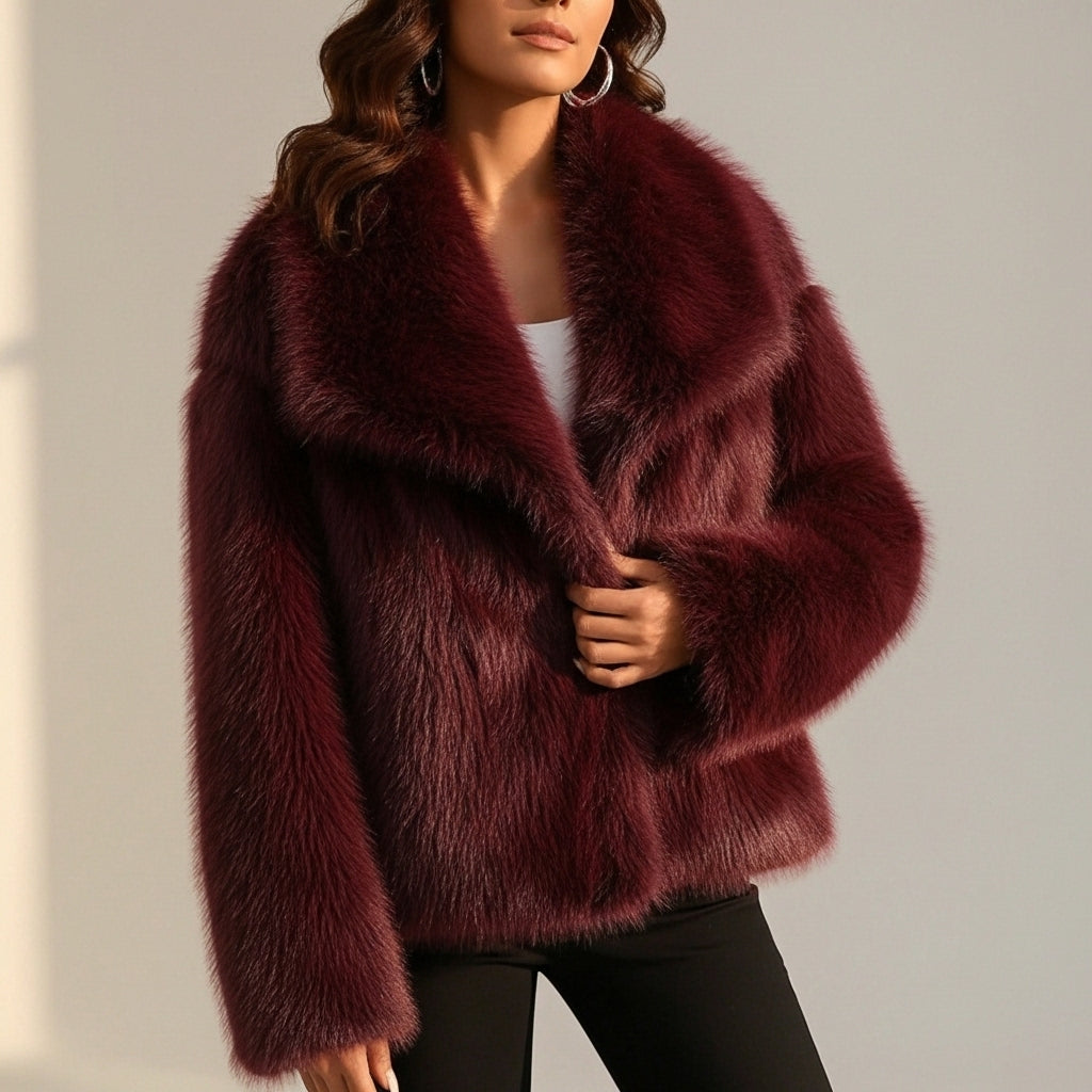 Alpine Plush Oversized Coat - Faux Fur Frost Fashion Shop name