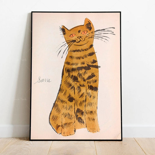 Red Cat Sam Andy Warhol Canvas Prints Shop name