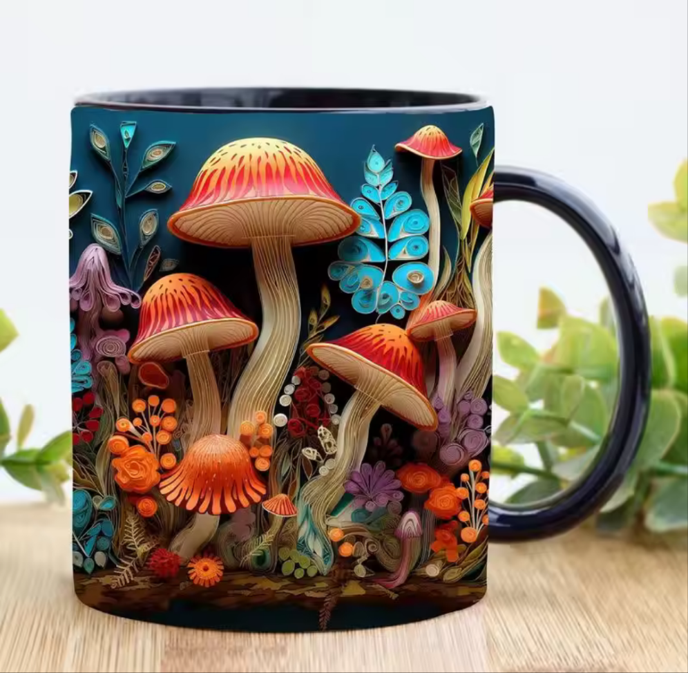 Psychedelic Mushrooms Mug | Cultivated Charm For Your Closet & Crib | Free Global Shipping & 30 Day Returns | Women's apparel, jewellery, bags, eclectic home decor & gifting | Checkout Securely with Afterpay & PayPal.