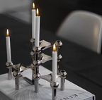 Luxury Stainless Steel Stackable Molecular Taper Candle Holder Koda Store