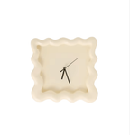 Sleek Wave Textured Wall Clock Cream - Koda Store - Free Shipping