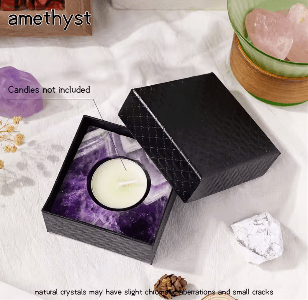 Square Natural Stone Tealight Candle Holder Koda Fashion & Decor