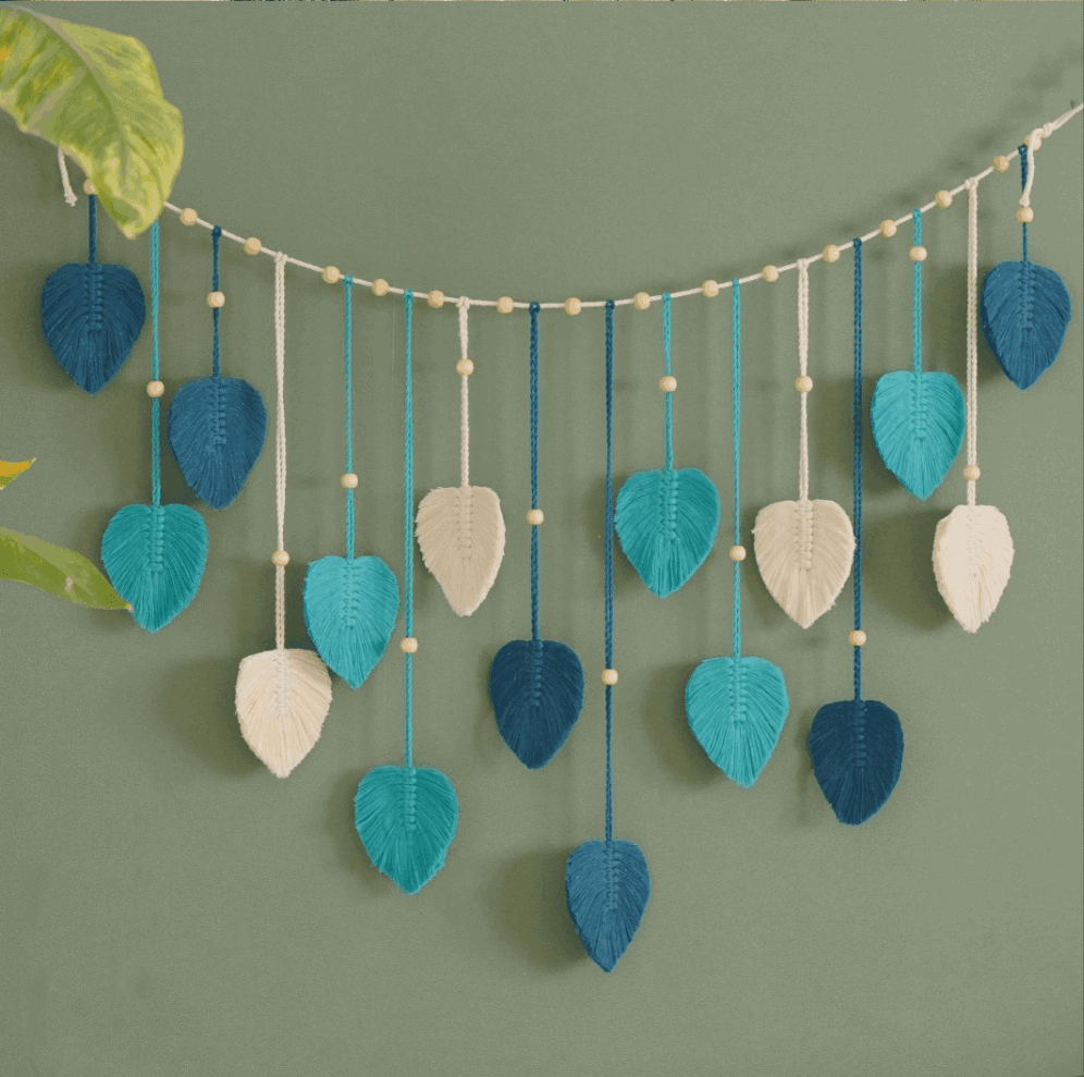 Boho Macrame Leaf Garland - Koda Fashion & Decor - Free Shipping
