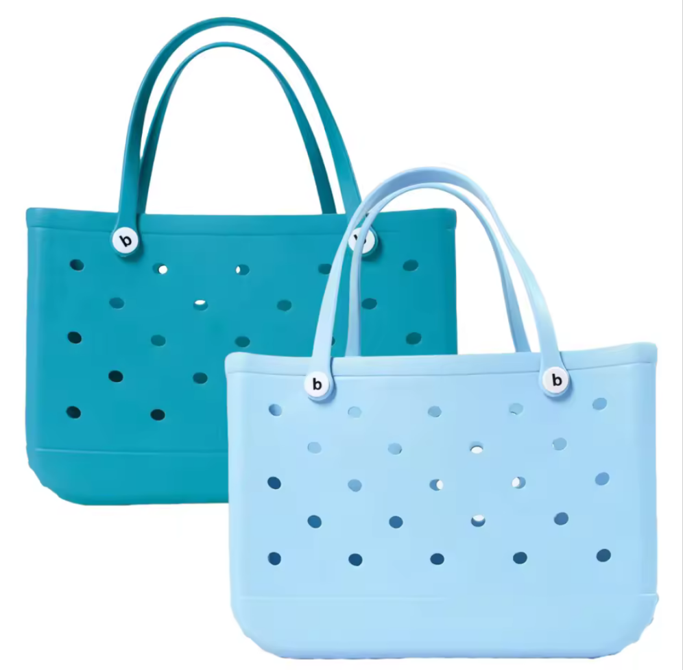 Premium Waterproof EVA Beach Tote Bags - Mega Koda Tote Bags- Black & White (2 Pack) - Koda Store - Free Shipping