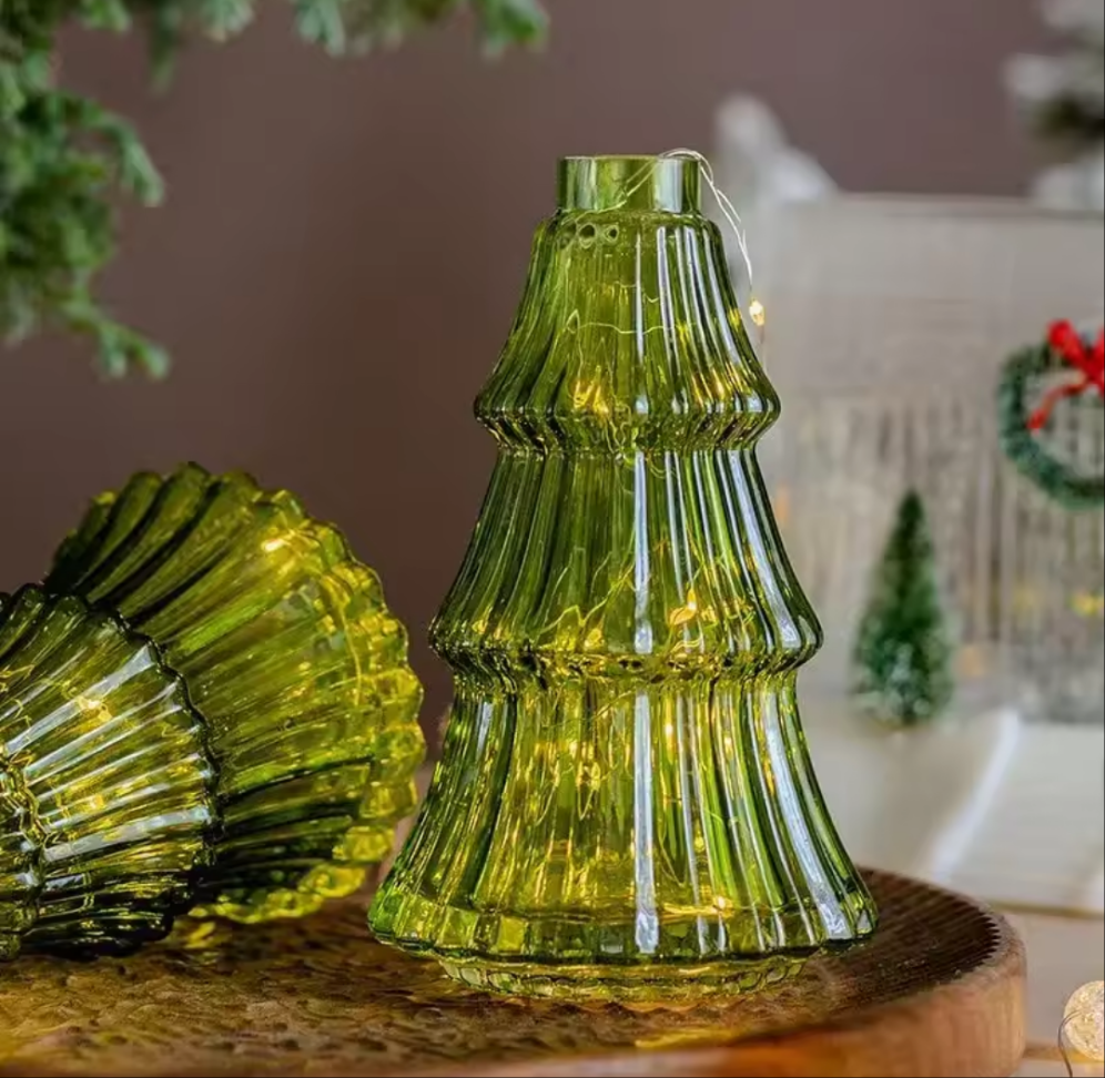 Glass Christmas Tree Vase Shop name