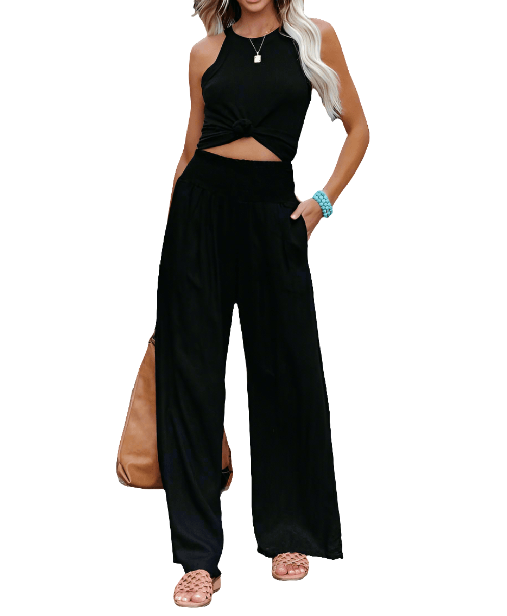 High-Waisted Loose Fit Pants
