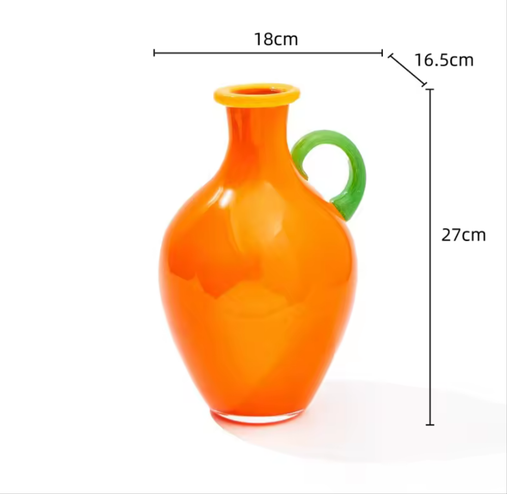 Vintage Style Stained Glass Vase