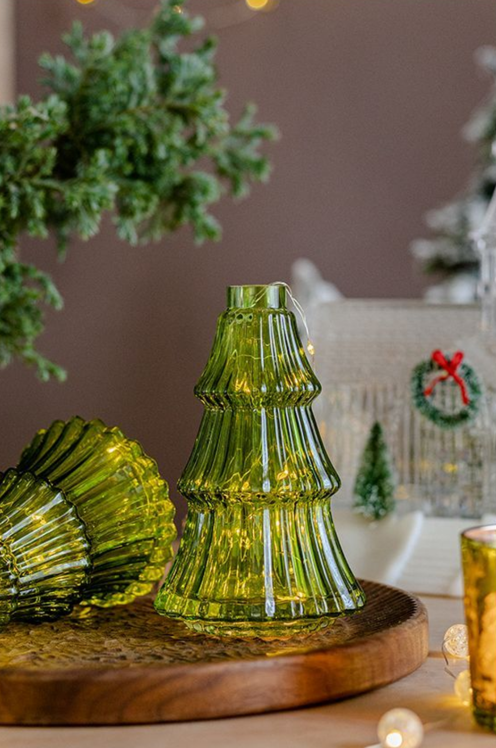 Glass Christmas Tree Vase Shop name