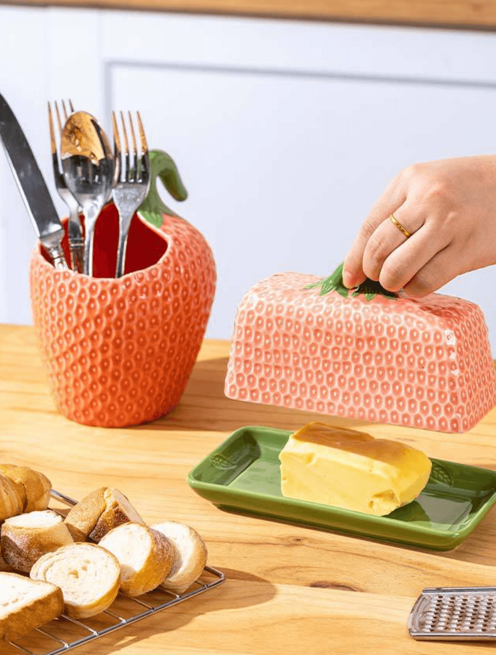 Strawberry Butter Dish | Cultivated Charm For Your Closet & Crib | Free Global Shipping & 30 Day Returns | Women's apparel, jewellery, bags, eclectic home decor & gifting | Checkout Securely with Afterpay & PayPal.
