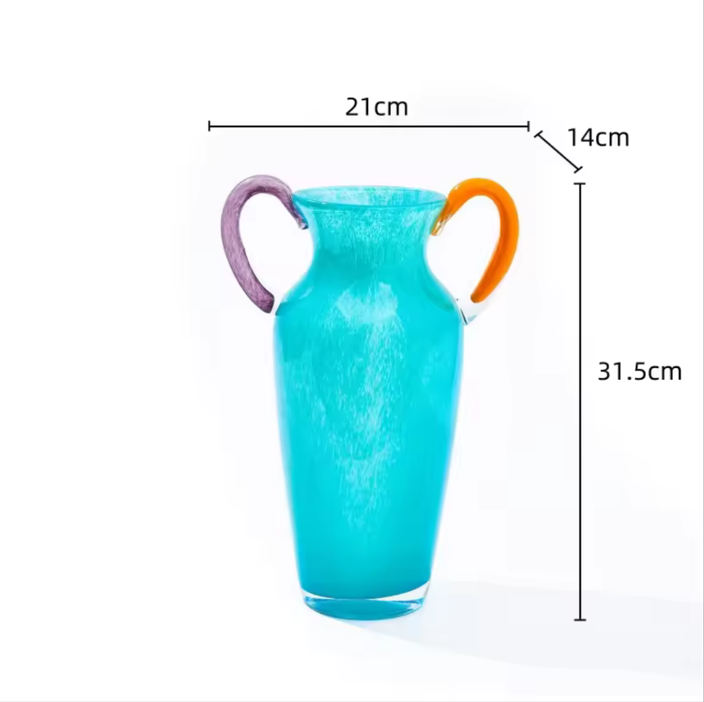 Vintage Style Stained Glass Vase