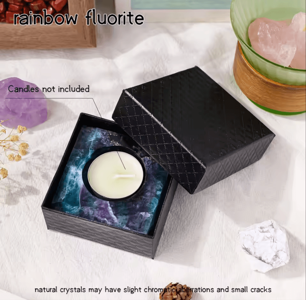 Square Natural Stone Tealight Candle Holder Koda Fashion & Decor