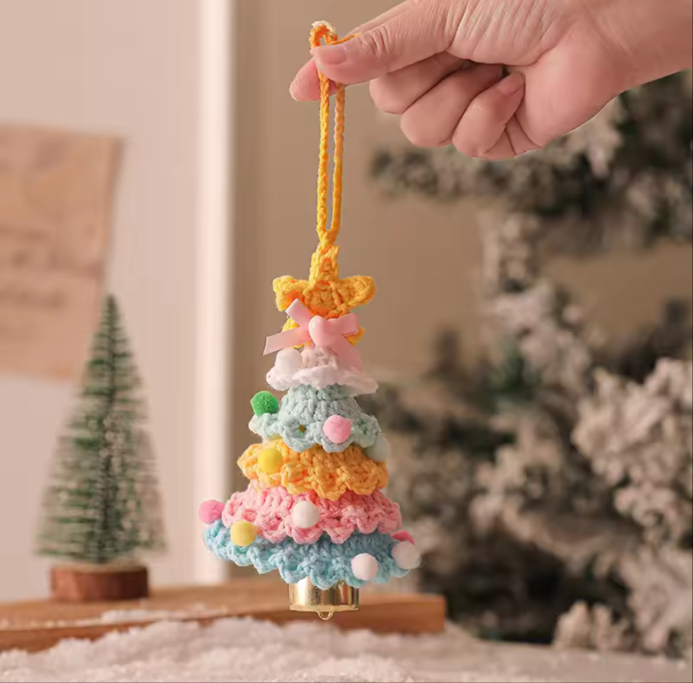 Pastel Knit Christmas Tree Ornaments - Koda Store - Free Shipping