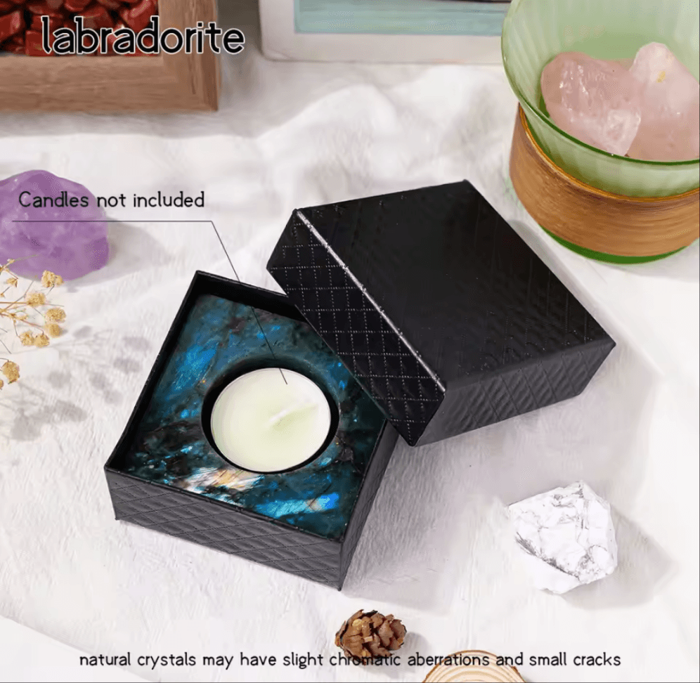 Square Natural Stone Tealight Candle Holder Koda Fashion & Decor