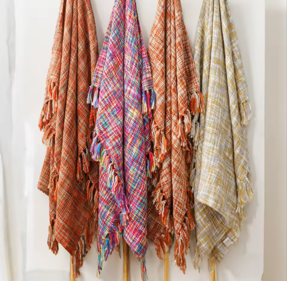 Crawford Tassel Knit Throw Blanket Shop name
