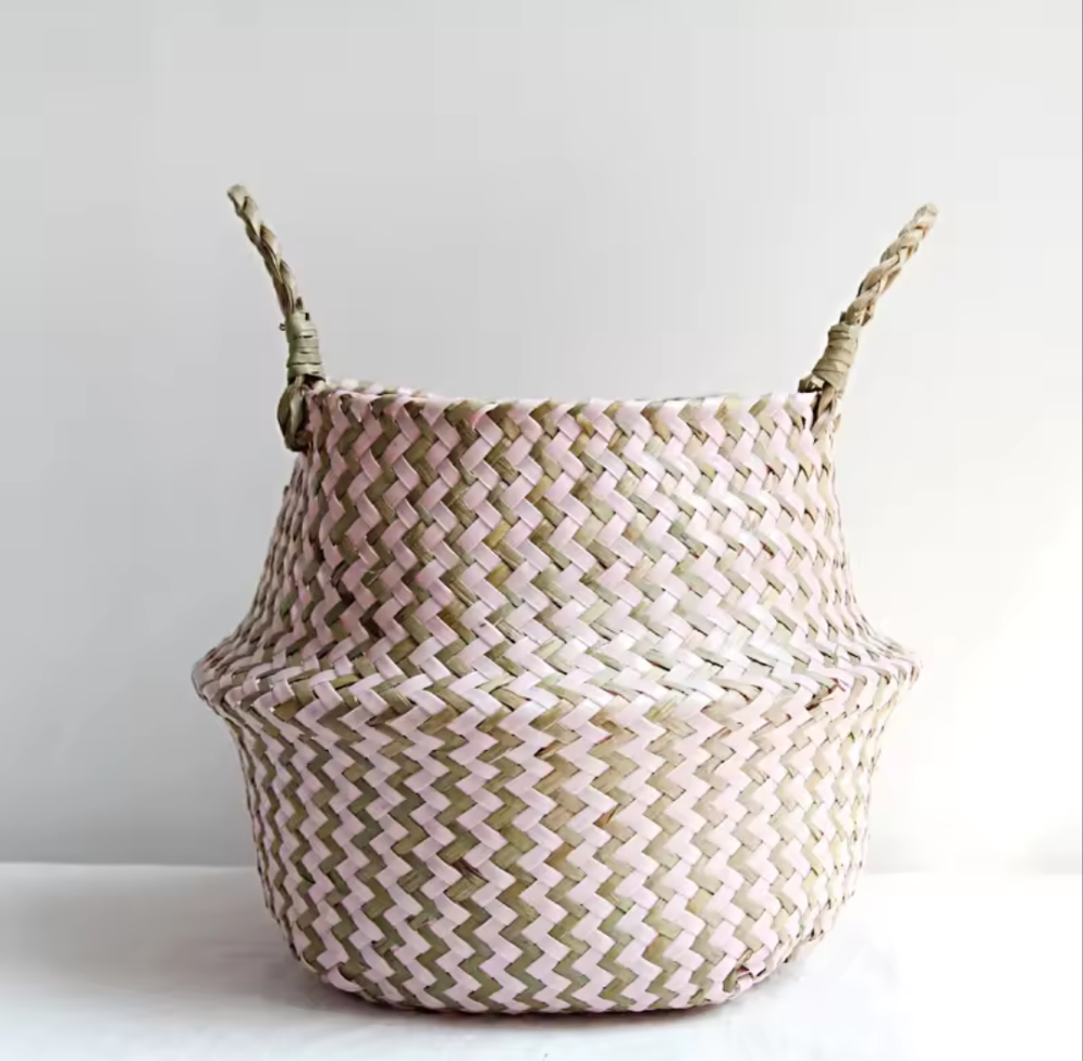 Ombre Boho Striped Wicker Basket Koda Fashion & Decor