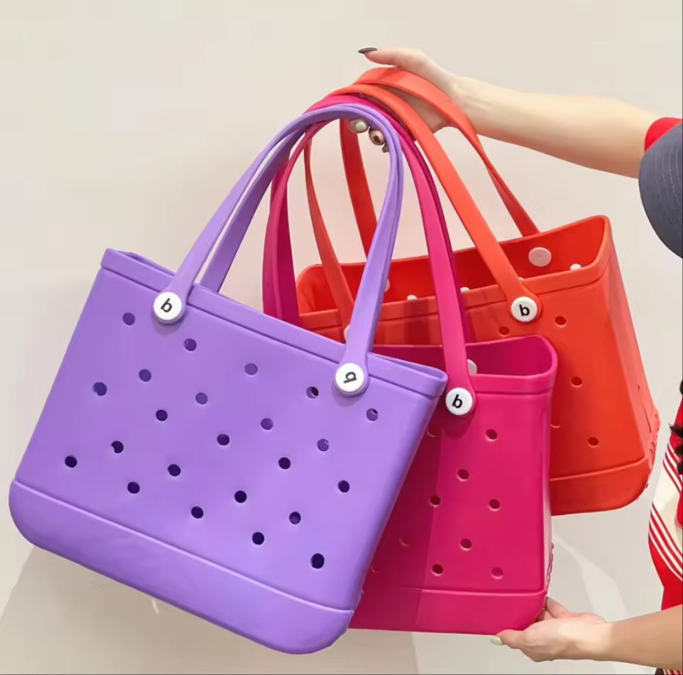 Premium Waterproof EVA Beach Tote Bag - Medium Koda Tote Bag- Orange - Koda Store