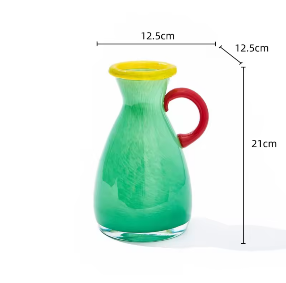Vintage Style Stained Glass Vase