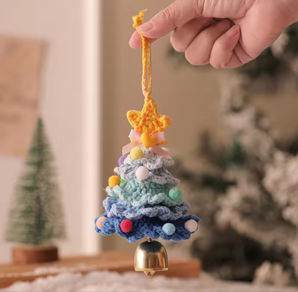 Pastel Knit Christmas Tree Ornaments - Koda Store - Free Shipping