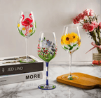 Nature's Beauty Crystal Hand Painted White Wine Glass | Cultivated Charm For Your Closet & Crib | Free Global Shipping & 30 Day Returns | Women's apparel, jewellery, bags, eclectic home decor & gifting | Checkout Securely with Afterpay & PayPal.