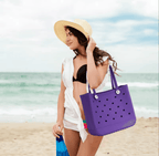 Beach Escape EVA Tote Bag in Violet - Medium - Koda Store - Free Shipping