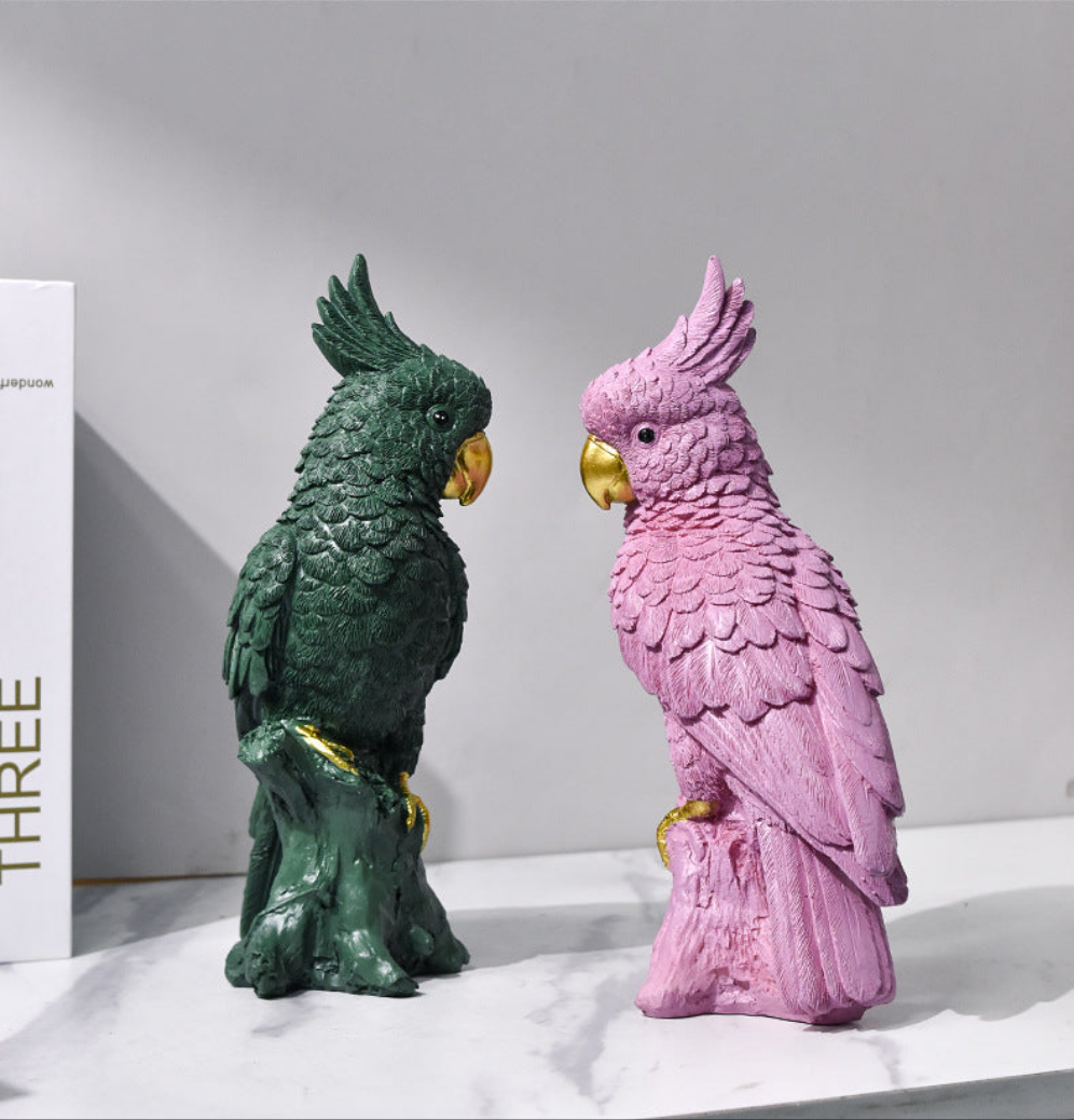 Pink Cockatoo Statue | Cultivated Charm For Your Closet & Crib | Free Global Shipping & 30 Day Returns | Women's apparel, jewellery, bags, eclectic home decor & gifting | Checkout Securely with Afterpay & PayPal.