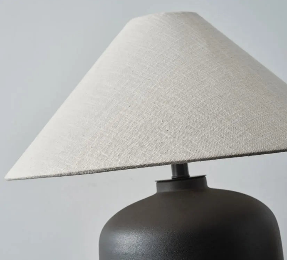 Wabi Sabi Linen & Ceramic Table Lamp